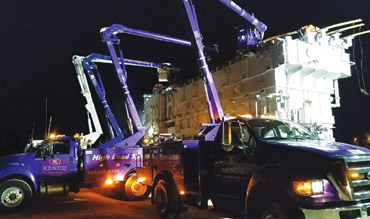 Safely clearing overhead signal lights.